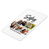 Custom Sisters Script 6 Foto Collage Magnet (Linke Seite)