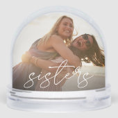 Custom Sisters Script Foto Snow Globe Schneekugeln (Rückseite)