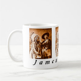 Custom Sitting Bull Buffalo Bill Wild West Show Kaffeetasse