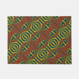 Custom Size Red Blue Yellow Modern Tribal Dog Mat Fußmatte