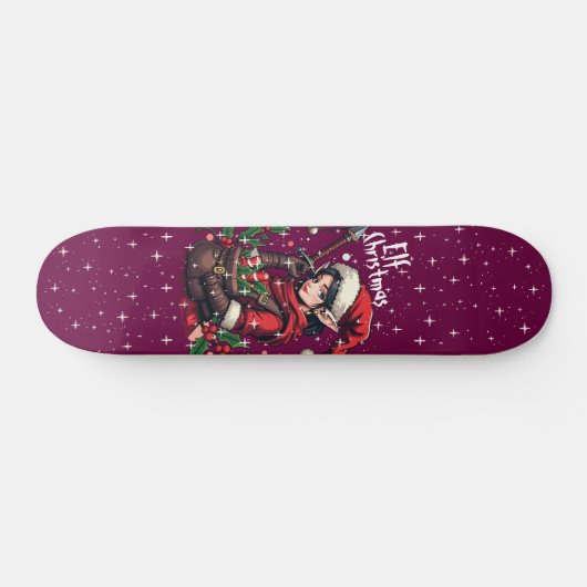 Custom Skateboard Deck - "Elf Christmas" (Horizontal)