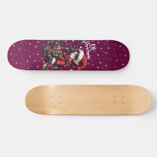 Custom Skateboard Deck - "Elf Christmas" (Horizontal)