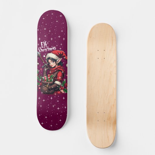 Custom Skateboard Deck - "Elf Christmas" (Vorderseite)