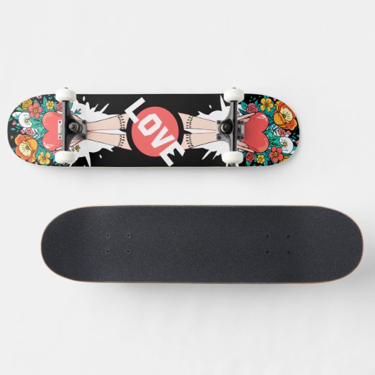 Custom Skateboard Deck - "Hands with Heart" (Horizontal)