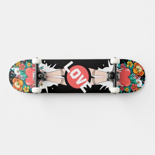 Custom Skateboard Deck - "Hands with Heart" (Horizontal)