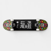 Custom Skateboard Deck - "Peace and Love" (Horizontal)