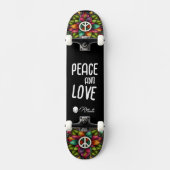 Custom Skateboard Deck - "Peace and Love" (Vorderseite)