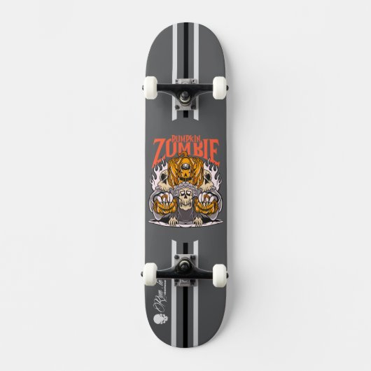Custom Skateboard Deck - "Pumpkin Zombie"  (Vorderseite)