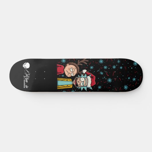 Custom Skateboard Deck - "Rick and Morty Christmas (Horizontal)