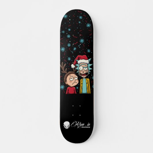 Custom Skateboard Deck - "Rick and Morty Christmas (Vorne)