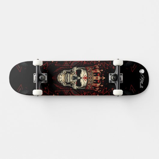 Custom Skateboard Deck - "Skull King" (Horizontal)
