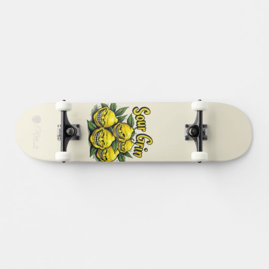 Custom Skateboard Deck - "Sour Grin" (Horizontal)