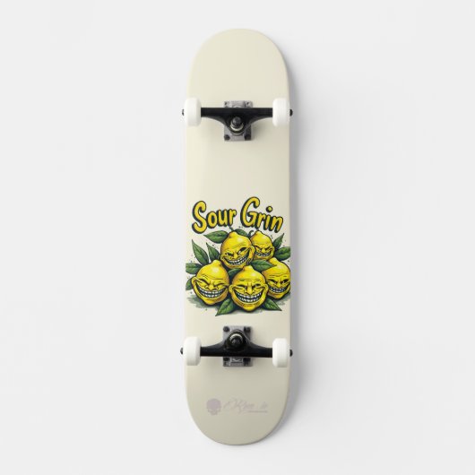 Custom Skateboard Deck - "Sour Grin" (Vorderseite)