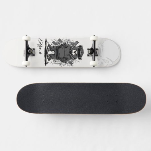 Custom Skateboard Deck - "Street Bear" (Horizontal)