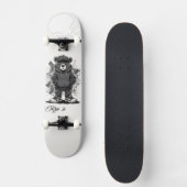Custom Skateboard Deck - "Street Bear" (Vorderseite)