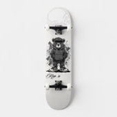Custom Skateboard Deck - "Street Bear" (Vorderseite)