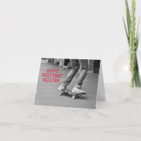 Custom Skateboard Geburtstag oder Dankeschön Card