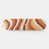 Custom  Skateboard with 70s Retro Wave Graphic  (Horizontal)