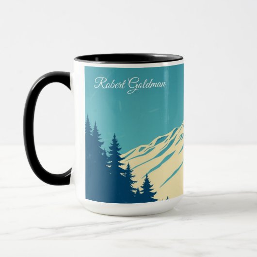 Custom Ski Club Aspen Retro 70s Mountain Tasse (Links)