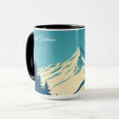 Custom Ski Club Aspen Retro 70s Mountain Tasse (Vorderseite Links)