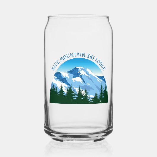 Custom Ski Lodge Winter Resort Snowy Mountain Dosenglas (Vorderseite)