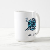 Custom Ski Lover Snow Sports Name Kaffeetasse (VorderseiteRechts)