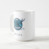 Custom Ski Lover Snow Sports Name Kaffeetasse (Vorderseite Links)