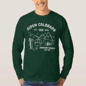 Custom Ski Trip Family Friends Group Matching T-Shirt (Vorderseite)