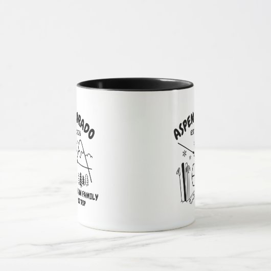 Custom Ski Trip Family Friends Group Matching Tasse (Zentrum)