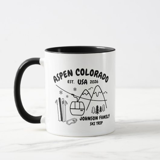 Custom Ski Trip Family Friends Group Matching Tasse (Links)