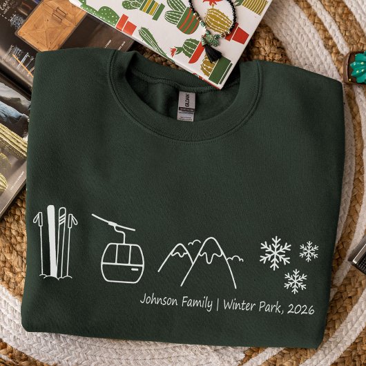 Custom Ski Trip Family Friends Matching Group Sweatshirt