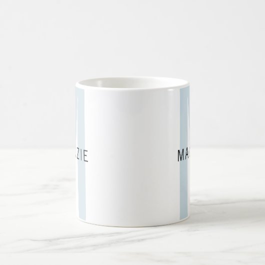 Custom Sky Blue Monogram Mug Gift for Aunt & Women Kaffeetasse (Mittel)