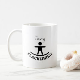 Custom Slacklining Adventure T - Shirt Kaffeetasse