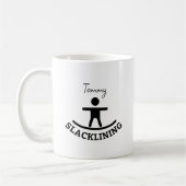 Custom Slacklining Adventure T - Shirt Kaffeetasse (Links)