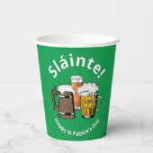 Custom Sláinte St Patricks Day Pappbecher (Rückseite)