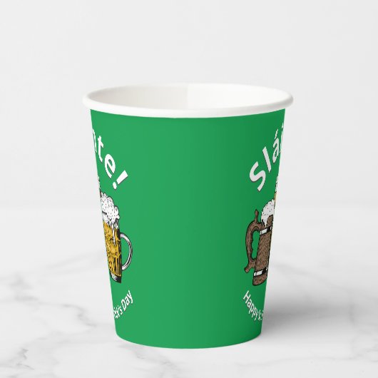 Custom Sláinte St Patricks Day Pappbecher (Links)