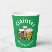 Custom Sláinte St Patricks Day Pappbecher (Vorderseite)