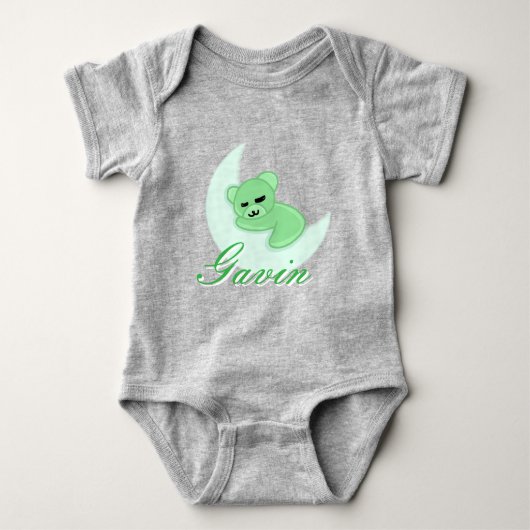 Custom Sleeping Bear Baby Bodysuit Baby Strampler (Vorderseite)