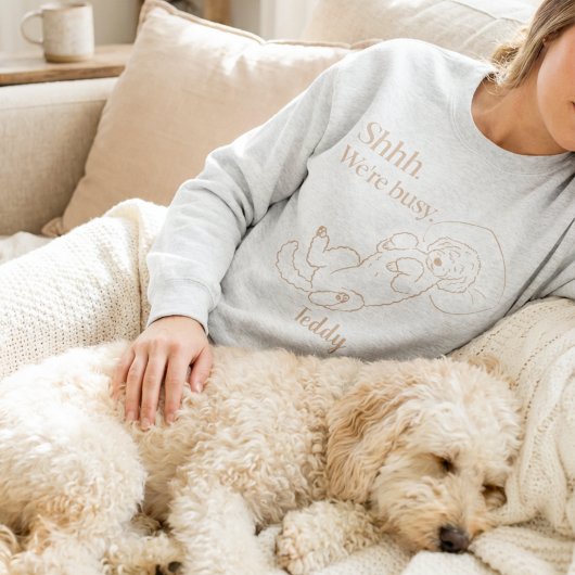 Custom Sleeping Doodle Mom with Dog Name Sweatshirt