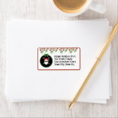 Custom "Sleighin' in Style!" Santa Holiday Mailing Adressaufkleber (Insitu)