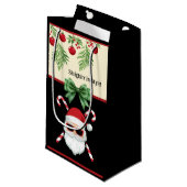 Custom "Sleighin' in Style!" Weihnachtsfeiertag Kleine Geschenktüte (Vorderseite Schrägansicht)