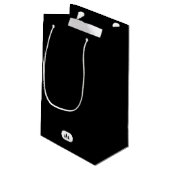 Custom "Sleighin' in Style!" Weihnachtsfeiertag Kleine Geschenktüte (Rückseite Schrägansicht)