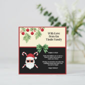 Custom "Sleighin' in Style!" Weihnachtsgrüßen Feiertagskarte (Stehend Vorderseite)