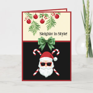 Custom "Sleighin' in Style!" Weihnachtsgrüßen Feiertagskarte