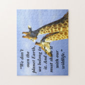 Custom Slogan/Conservation Giraffe Lookout Puzzle (Vertikal)
