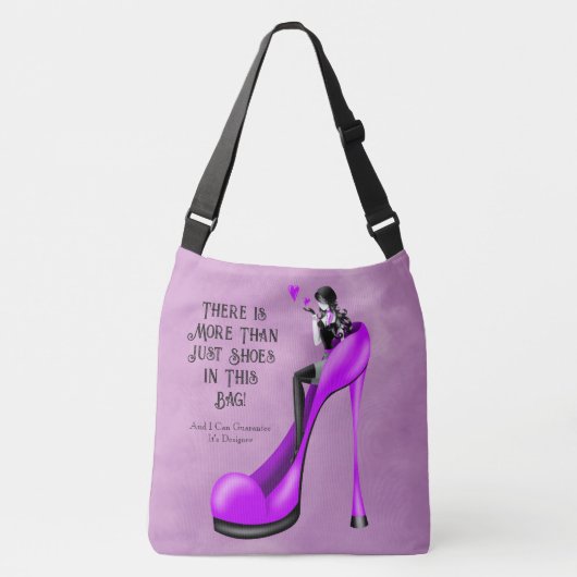 Custom Slogan Fashionable Lady in Stiletto Tragetaschen Mit Langen Trägern (Vorderseite)