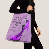 Custom Slogan Fashionable Lady in Stiletto Tragetaschen Mit Langen Trägern (Von Nahem)
