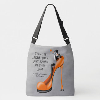 Custom Slogan Fashionable Lady in Stiletto Tragetaschen Mit Langen Trägern