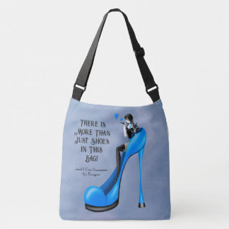 Custom Slogan Fashionable Lady in Stiletto Tragetaschen Mit Langen Trägern