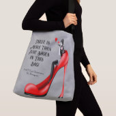Custom Slogan Fashionable Lady in Stiletto Tragetaschen Mit Langen Trägern (Von Nahem)